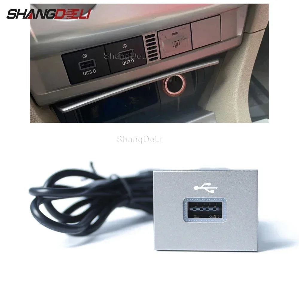 Car Black/Silver USB Input Adapter Audio Radio u-disk flash 