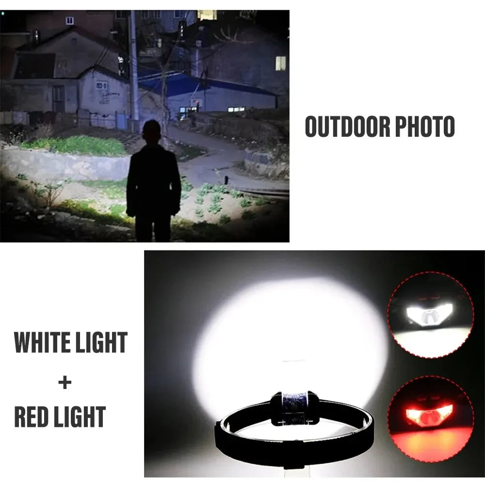 1-3PCS Rechargeable LED Headlamp Sensor Headlight With COB a