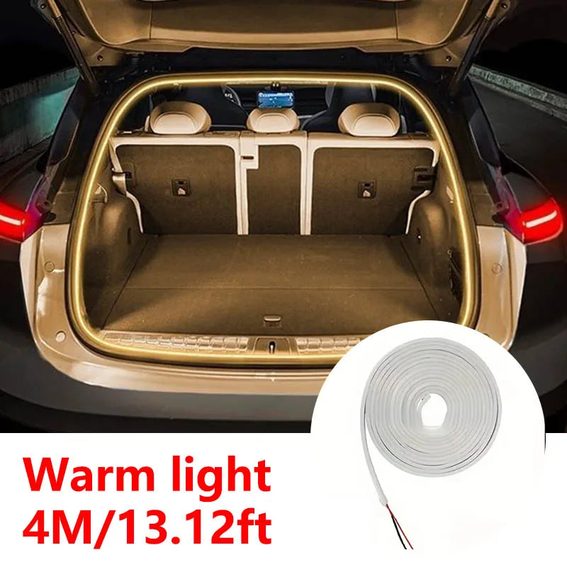 Car High Brightness Trunk Lighting Ambient Light Interior Decoration LED Wiring Free Automatic Sensing Tailgate Light Strip Gift