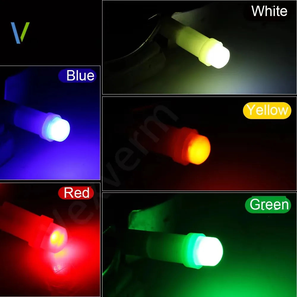 2/10/20 PCS T5 LED Light W1.2W W3W Dashboard Gauge Instrumen