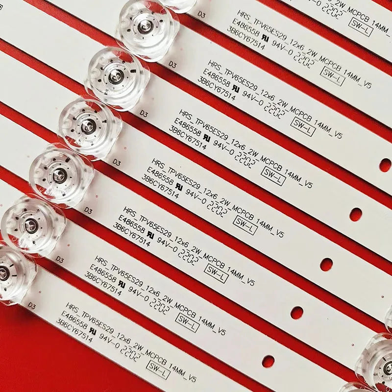 LED strips TPV-65ES09-3030-0D22-6X12-20190520-C HRS_TPV65ES29_12X6_2W_MCPCB_14MM_V5 for 65PUF7302/T3