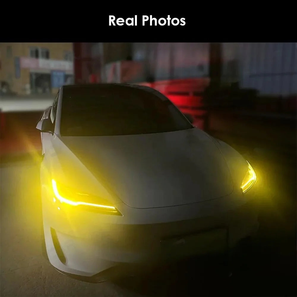 DRL Boards For Tesla Model 3 Daytime Running Light 2024 2025 Car Headlight Upgrade Accessory NOT RGB Blue Red