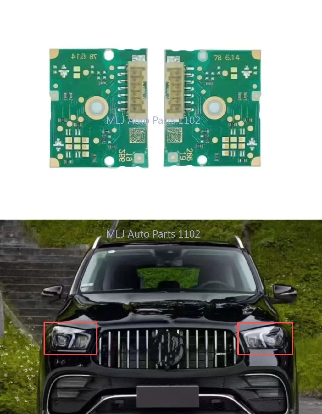 DRL Boards for Euro 2020 2021 2022 Mercedes W167 GLE Class Headlight Daytime Running