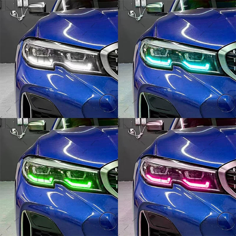 LED Headlight Daytime Running Light Module For 19-22 BMW 3 Series G20 G21 G28 Blue Red Angel Eye DRL Boards