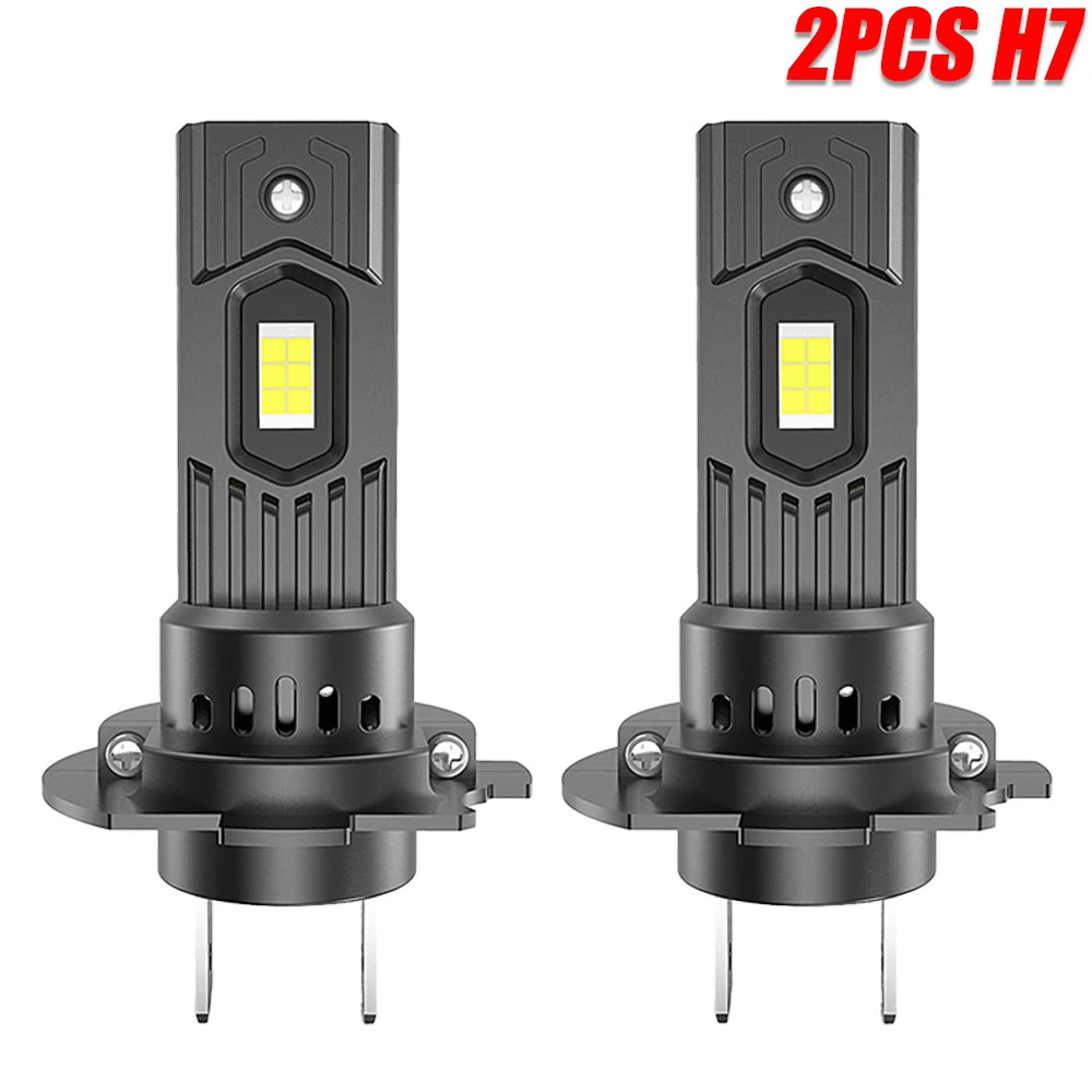 H7 LED Headlight Bulbs 1500000LM Super Bright CANBUS Car Lights 7035 Upgraded Chip Mini Wireless Auto Lamp 6000K 12V Plug&Play