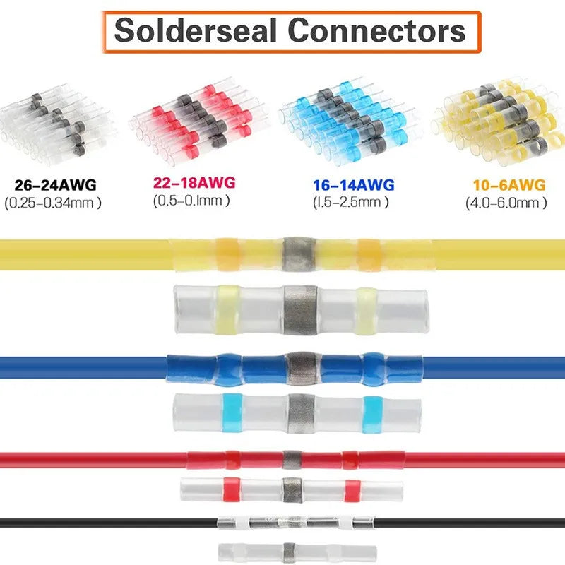 280/1200pcs Solder Sealed Wire Connectors Heat Shrink Solder