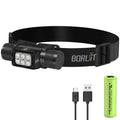 BORUiT HP340/HP350 LED Headlamp Type-C Rechargesble Powerful Headlight Waterproof Camping Fishing Head Torch Emergency Lantern