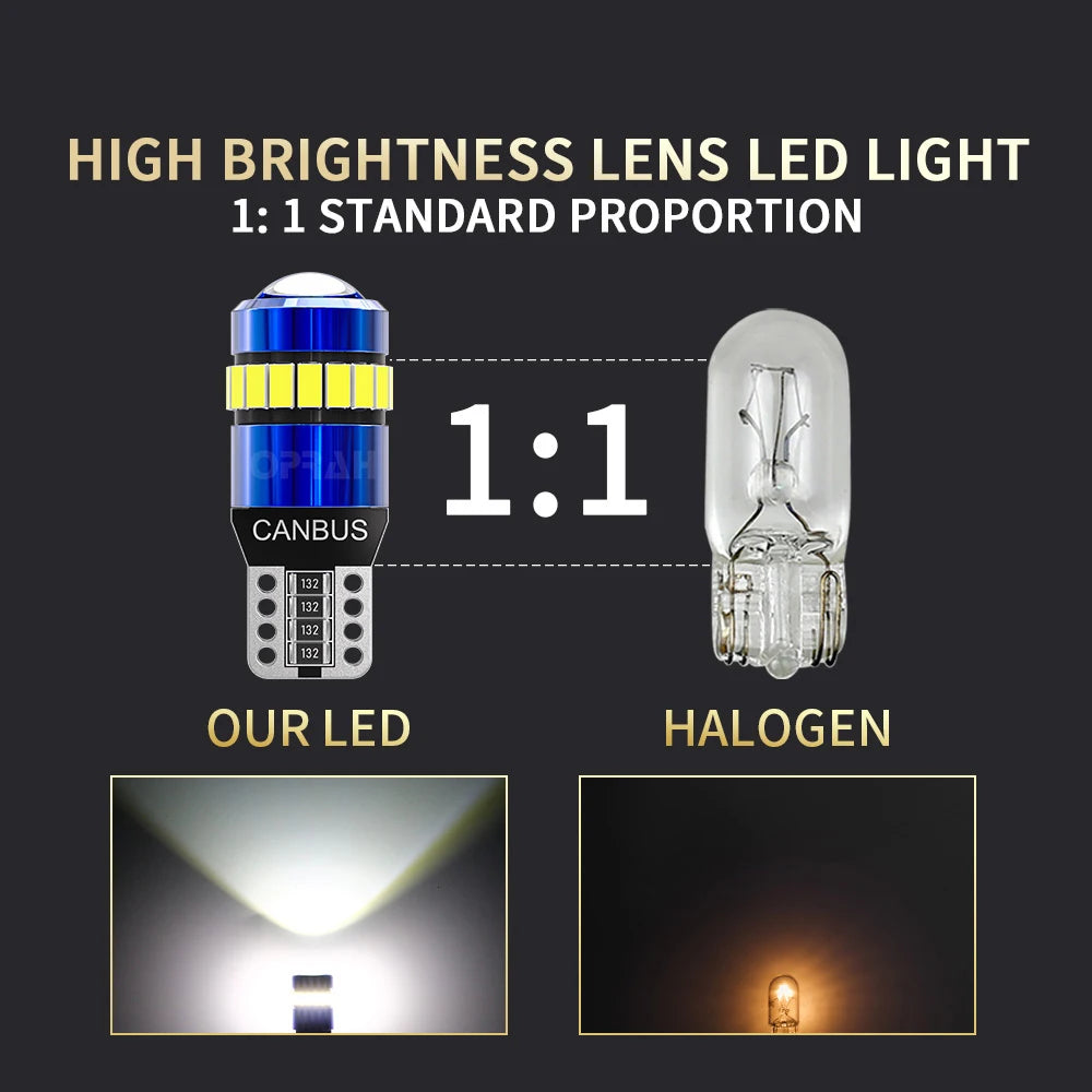 2/10pcs T10 W5W 194 168 LED CANBUS No Error Super Bright Car