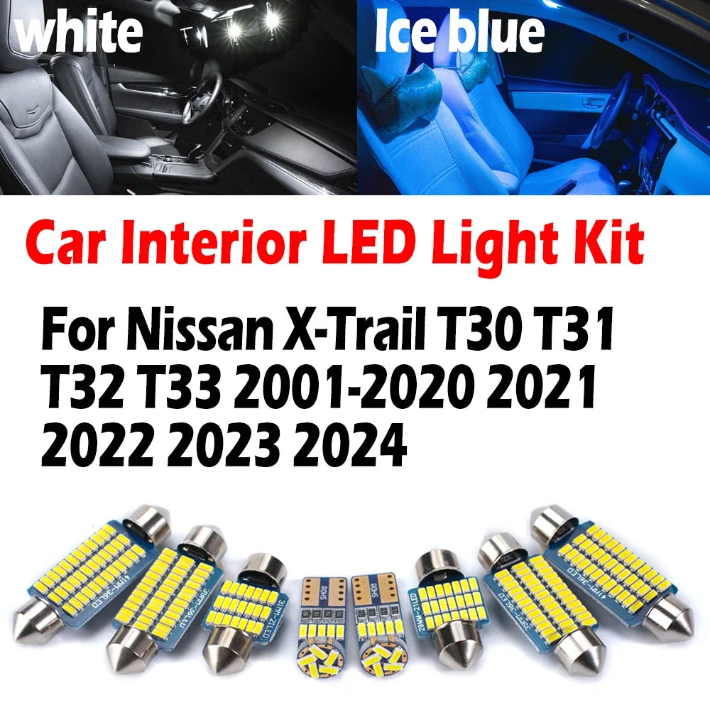 Canbus LED Interior Map Dome Luggage Light Kit For Nissan X-Trail T30 T31 T32 T33 2001-2022 2023 for Nissan