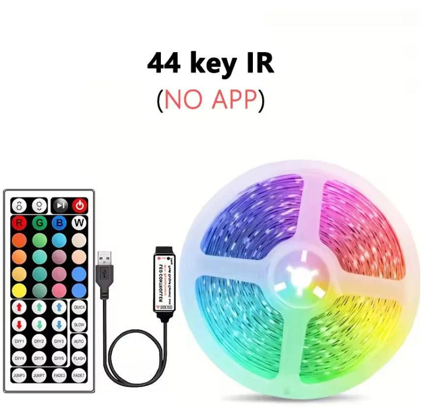 Smart RGB LED Gaming Light Strip USB Christmas Lights Music Sync Flexible Tape APP Remote Control for Gaming Room TV Backlight
