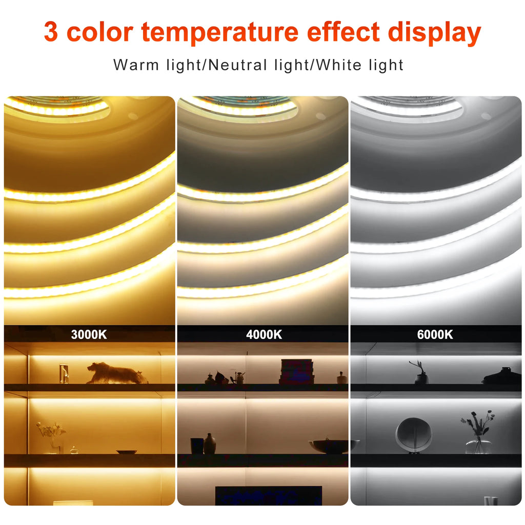 5V USB COB Led Strip Light 320LEDs/m Flexible Diode Tape Lin