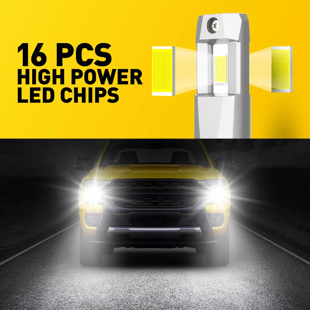 2Pcs AUXITO M3S H8 H11 LED Headlight Bulb Canbus Super Brigh