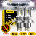 1/2Pcs AUXITO H4 LED Car Headlights Canbus High and Low Beam