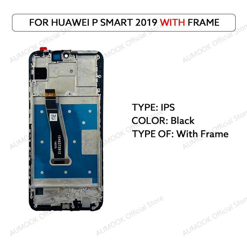For Huawei P Smart 2019 LCD Display Touch Screen Digitizer Assembly With Frame POT-LX1 POT-LX3 LCD Screen Replace Repair Parts