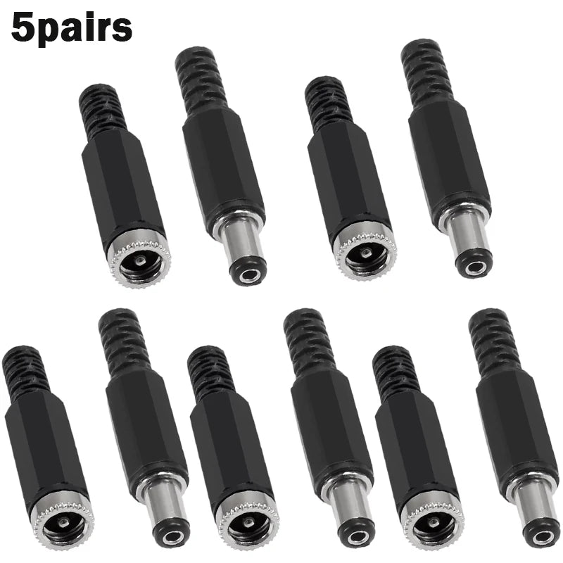 5/10Pairs DC Socket 5.5mm x 2.1mm Female DC Barrel Jack Sold