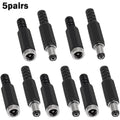 5/10Pairs DC Socket 5.5mm x 2.1mm Female DC Barrel Jack Sold