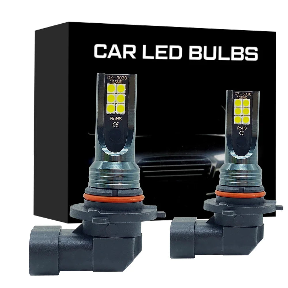 2Pcs 9005 9006 LED Headlight H11 H8 H9 H10 H1 H3 Car Fog Lig