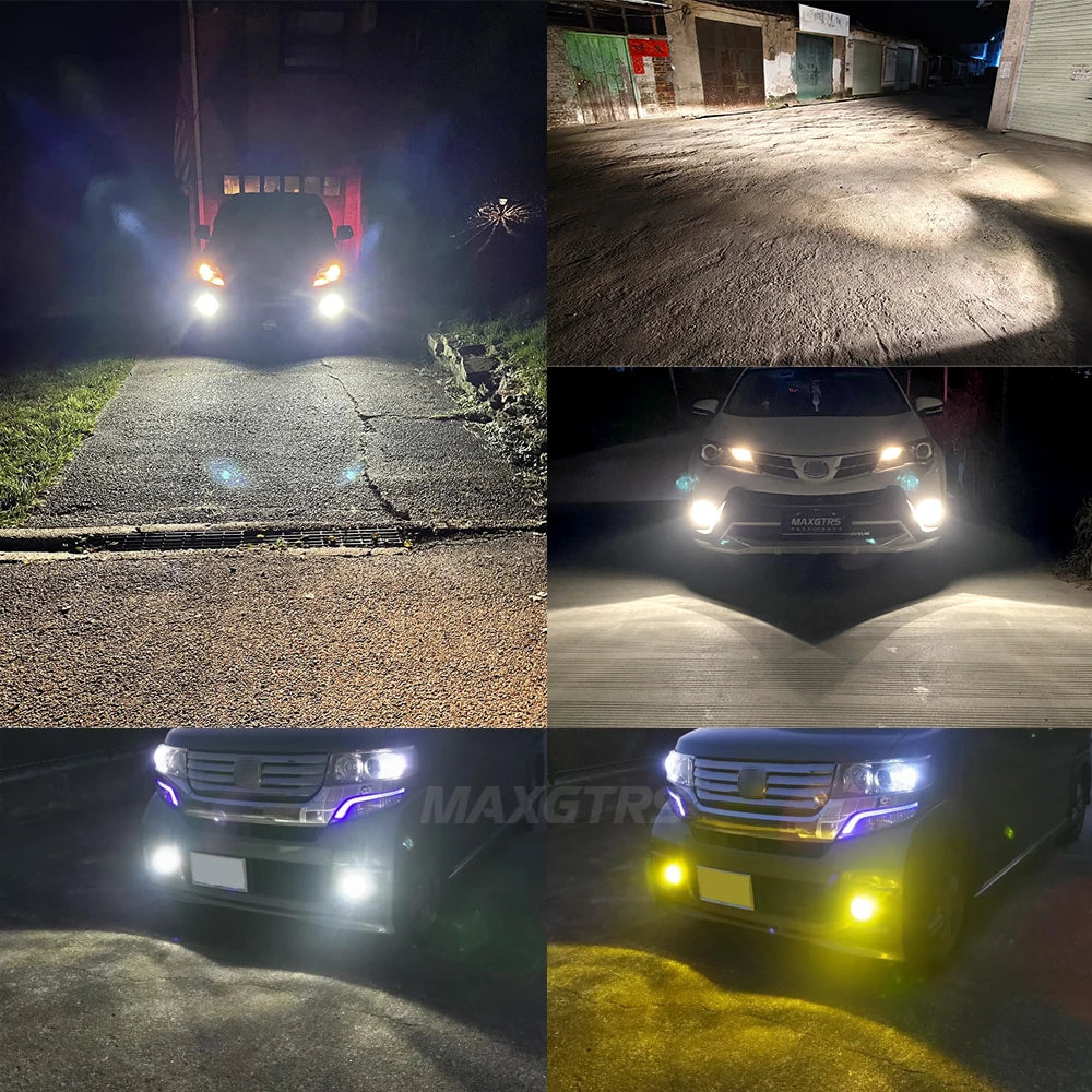 MAXGTRS 2x 18000LM H11 H8 H9 LED Headlight Bulbs Fanless 650