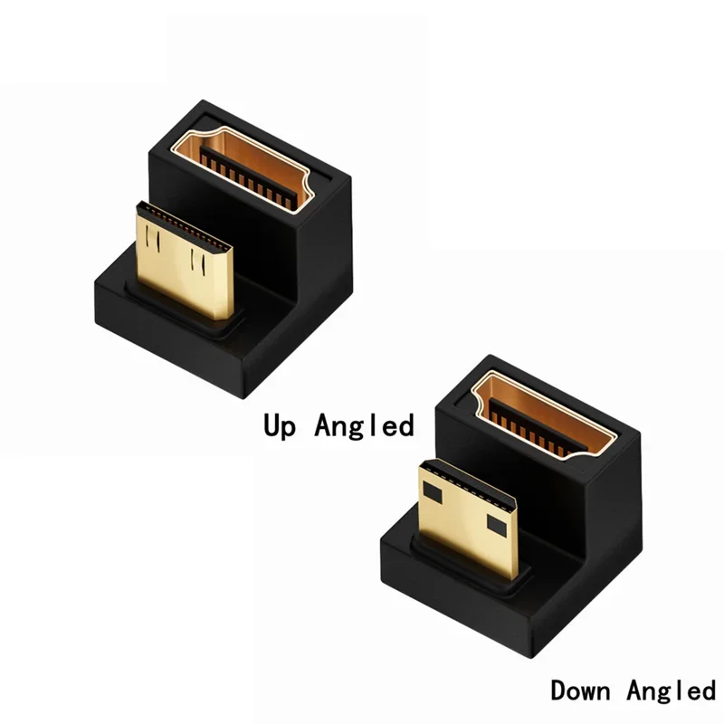 360 Degree Angled U-shaped L Converter Mini HDMI Male to HDM