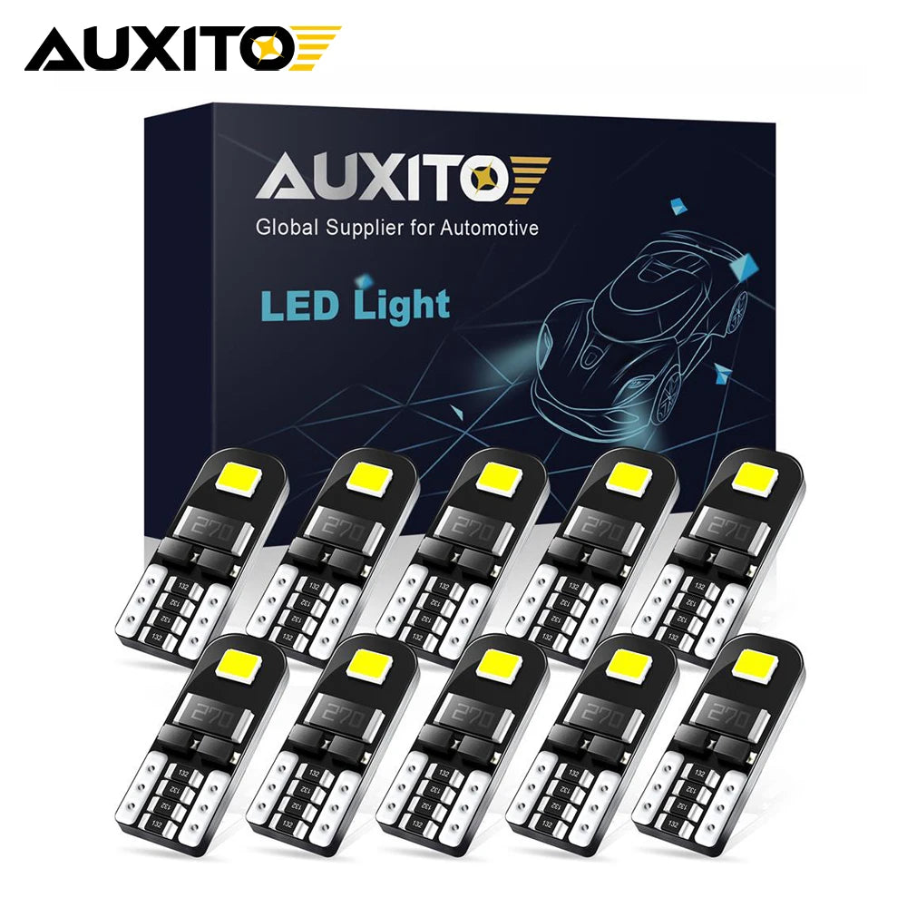 AUXITO 2/10Pcs W5W T10 LED Canbus No Error Bulb Car Interior