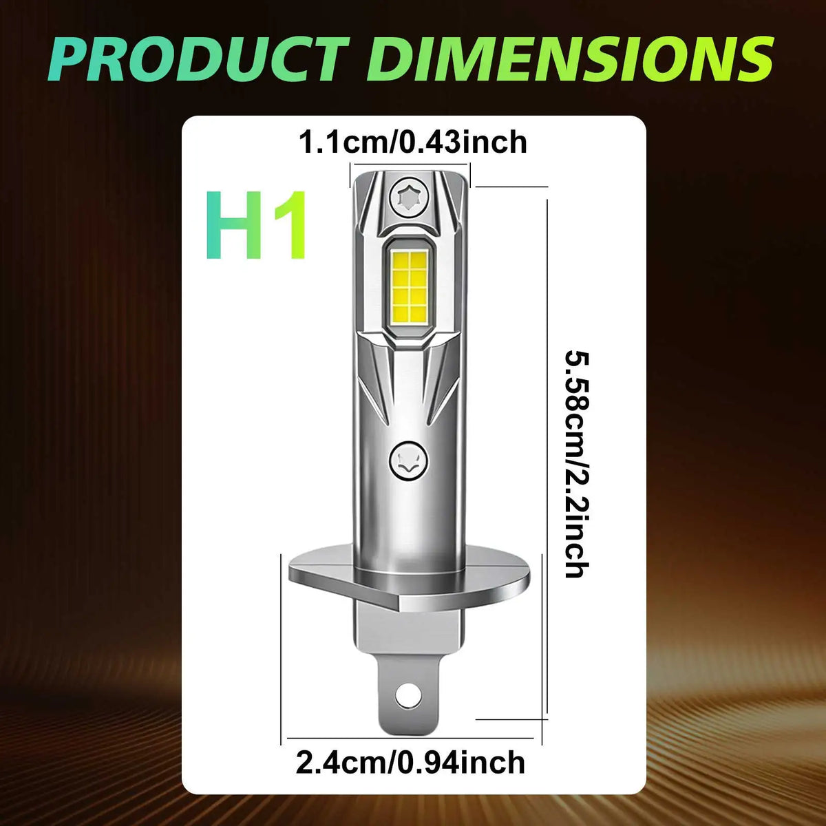 2Pcs H1 LED Headlight Bulb Mini 6000W 5800000LM CSP for Car 
