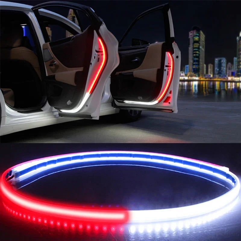 12V 120cm Car Door Decoration Welcome Light Strips Strobe Fl