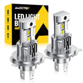 AUXITO 2Pcs Fanless H4 LED Bulbs High Beam Low Beam For Car Headlights 6500K White 12000LM 50W H4 LED Automotivo Canbus Lamp 12V