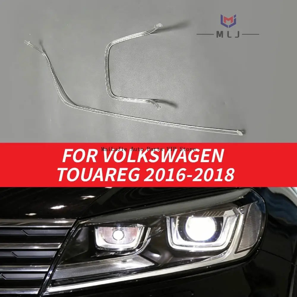 DRL Light guide Tube For Volkswagen Touareg 2016-2018 LED Car Headlight Daytime Running Light Guide Angel Eye