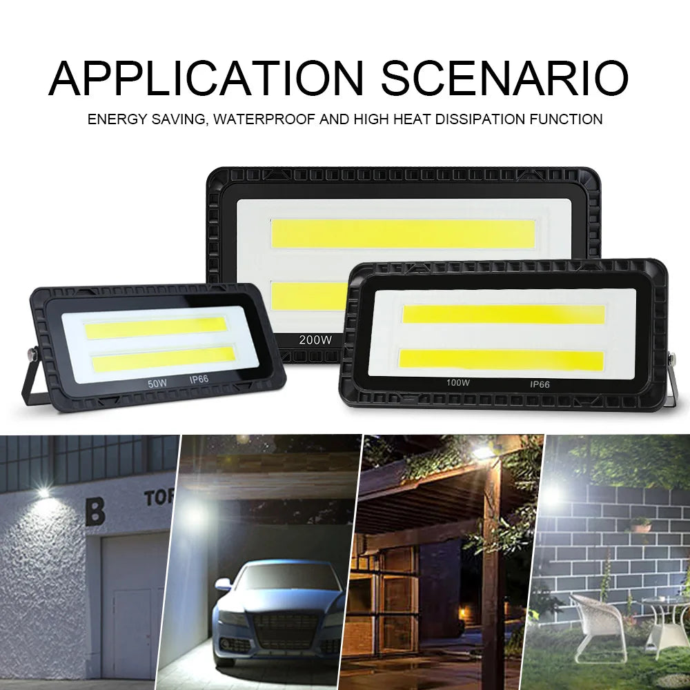 LED Flood Light 50W 100W 200W AC 220V IP66 Waterproof Lamp G