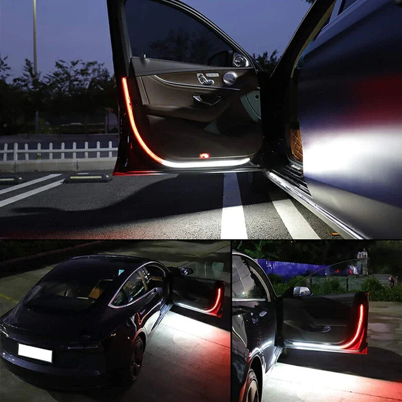 12V 120cm Car Door Decoration Welcome Light Strips Strobe Fl