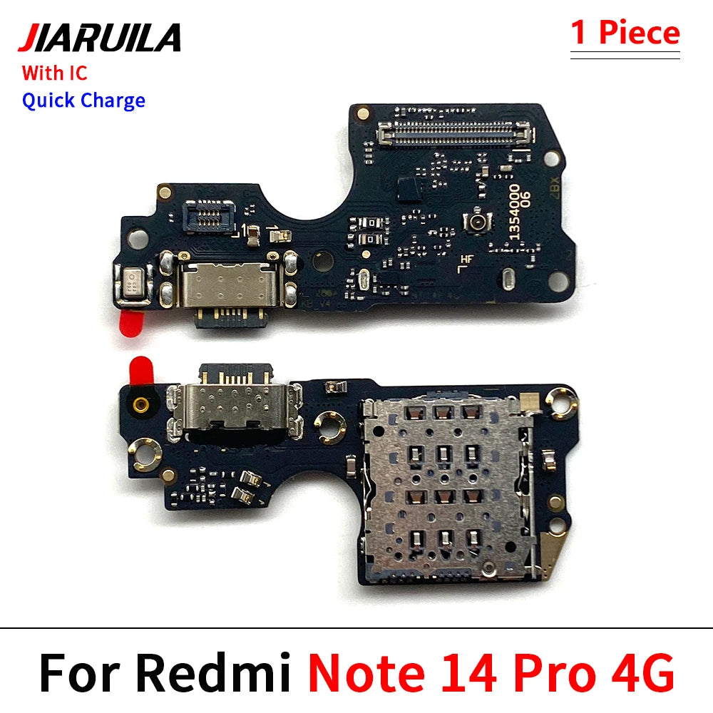 NEW USB Charger Connector Charging Port Micro Board Flex Replacement For Xiaomi Redmi 14C 14R 15C Note 14 5G 4G 14 15 Pro Plus
