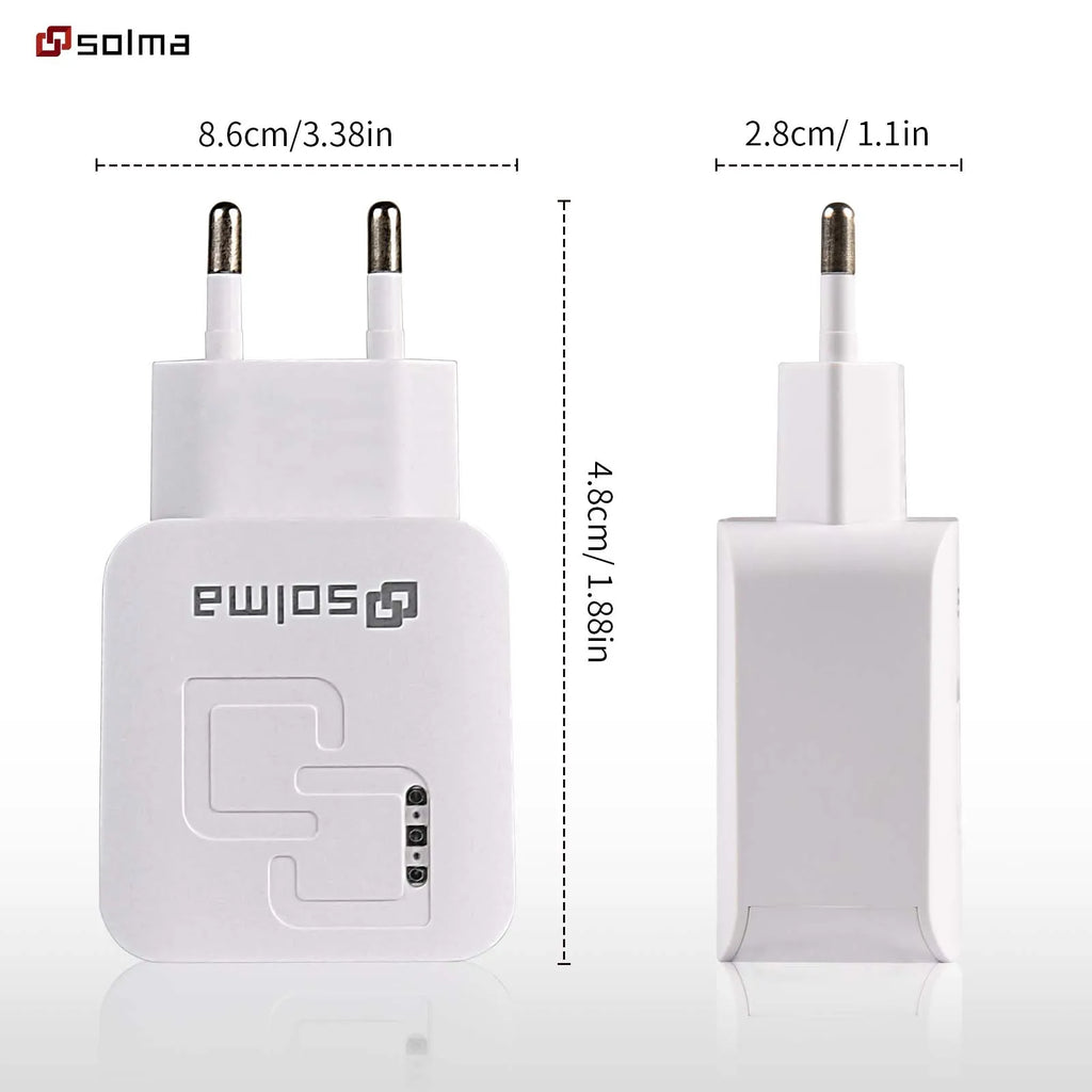 Macaron Color EU Standard 2 Ports USB Mobile Travel Charger 