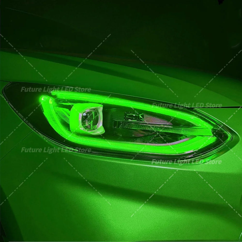 DRL LED Boards Blue Red Angel Eyes For Ford Fiesta MK8.5 ST Focus 2022-2024 Headlight Daytime Running Light