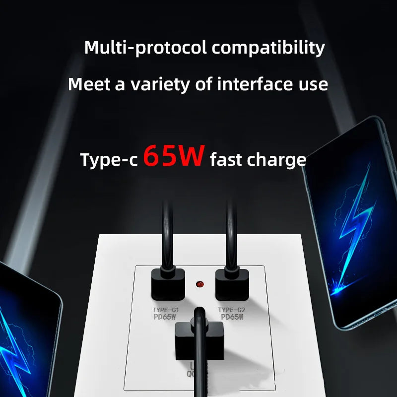 High-End New Pop Gallium Nitride USB Socket 65W Fast Chargin