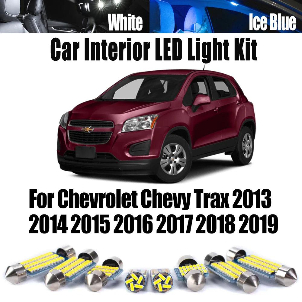 13-Piece LED Interior Light Kit for Chevrolet 2016-2018 - Canbus Error-Free Interior Bulbs