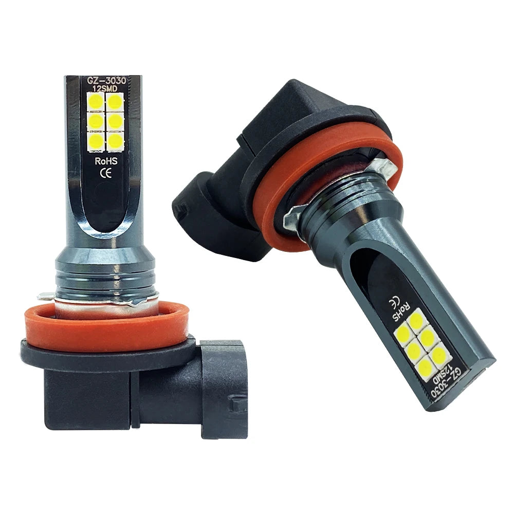 2Pcs H8 H9 H11 LED Car Fog Light Bulbs DRL Motorcycle Headli