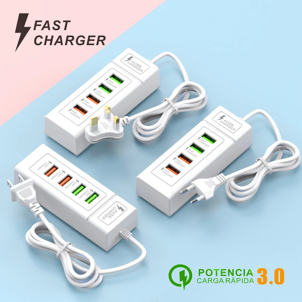 USB Fast Charging Charger Type C Wall Charger 4 Ports For iP