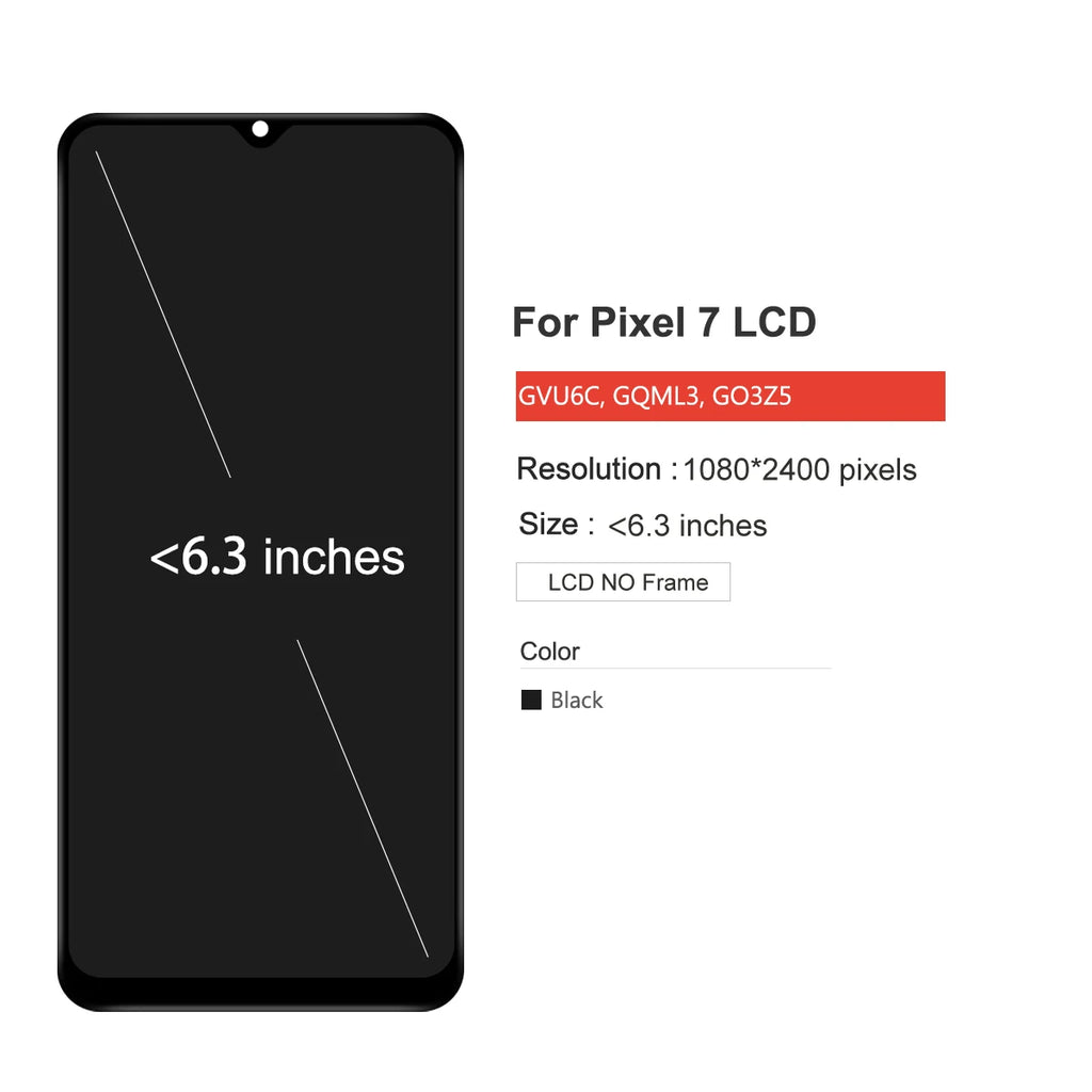 TFT for Google Pixel 7 GVU6C GQML3 GO3Z5 LCD Display Touch S