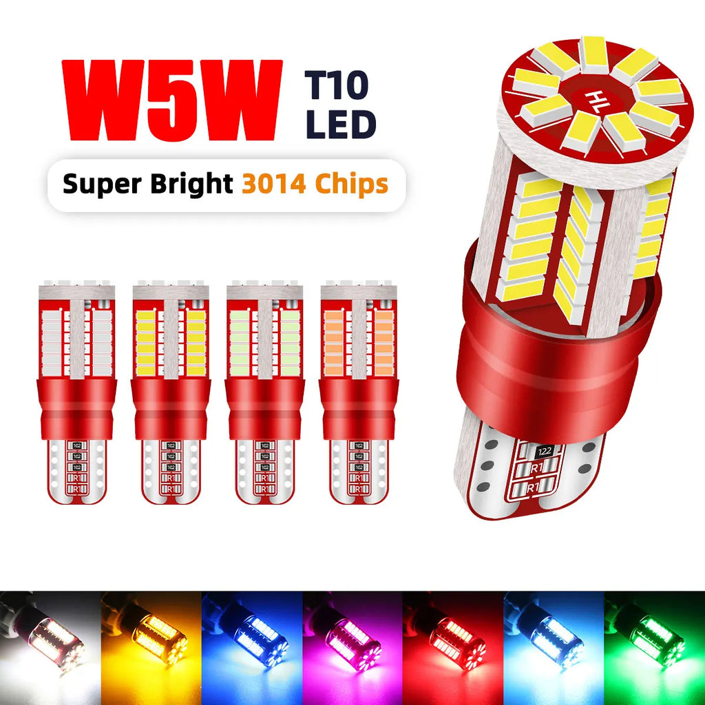 2pcs T10 W5W LED CANBUS No Error 12V Car Side Interior Light