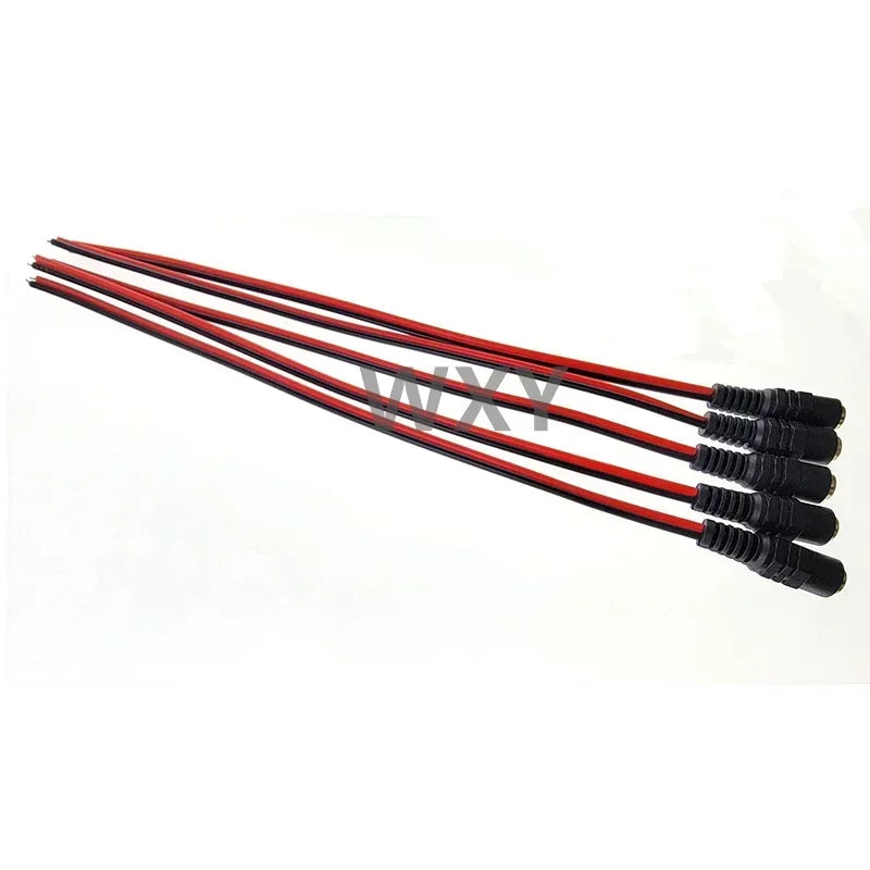 5pcs 10pcs 5.5x2.1 MM Male Female Plug 12V DC Power Pigtail 