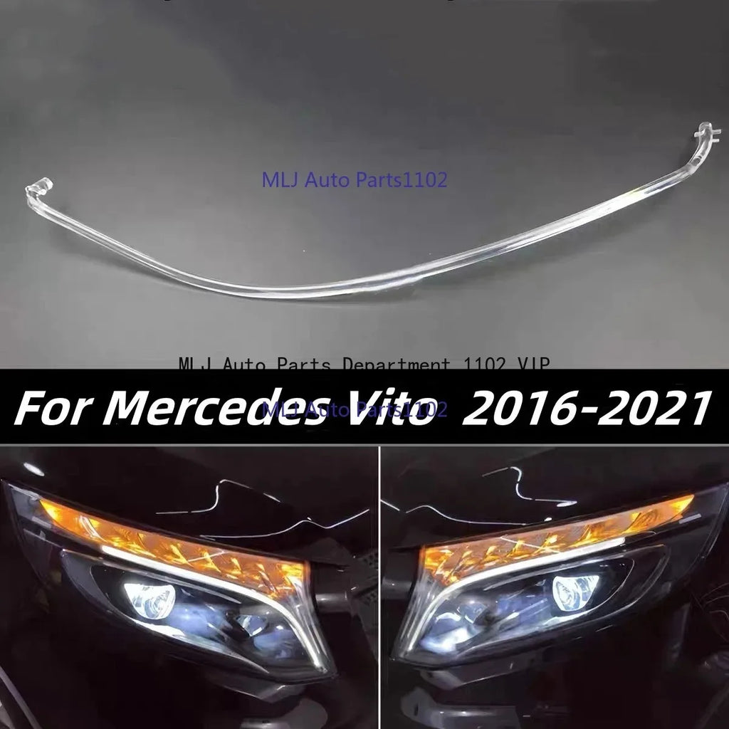 DRL LED Headlight Light Guide Strip Daytime Running Light Tube for Mercedes V260 V250 W447 2016-2021