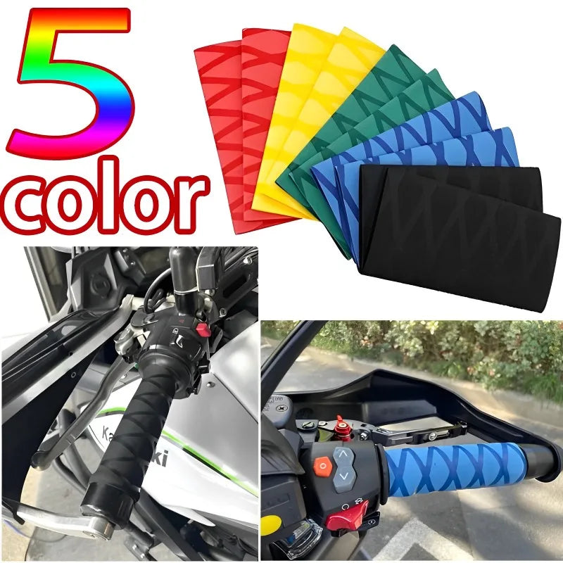 2PCS Non-slip Heat Shrink Tubing Grip Cover Waterproof Motor