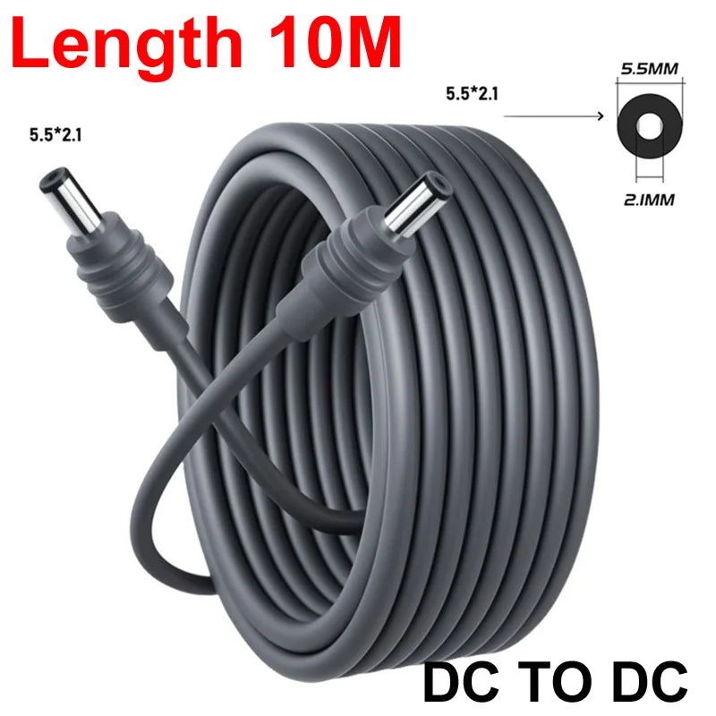 100W 20V/5A 2M/3m/5m/10M For Starlink Mini DC 5521 55 21 Power USB Type-C Replacement cable Waterproof IP67 Outerdoor Jack Charg