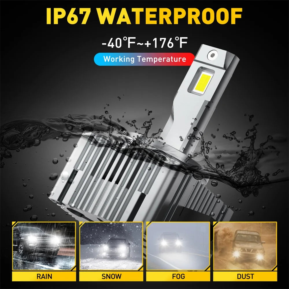 2Pcs D3S D1S LED Headlights Canbus 1 1 HID D2S D4S D8S D5S D