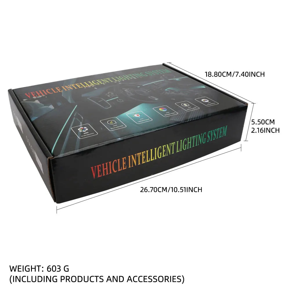 6 in 1 140 1 110 5 Car LED Atmosphere Acrylic Light Strip RG