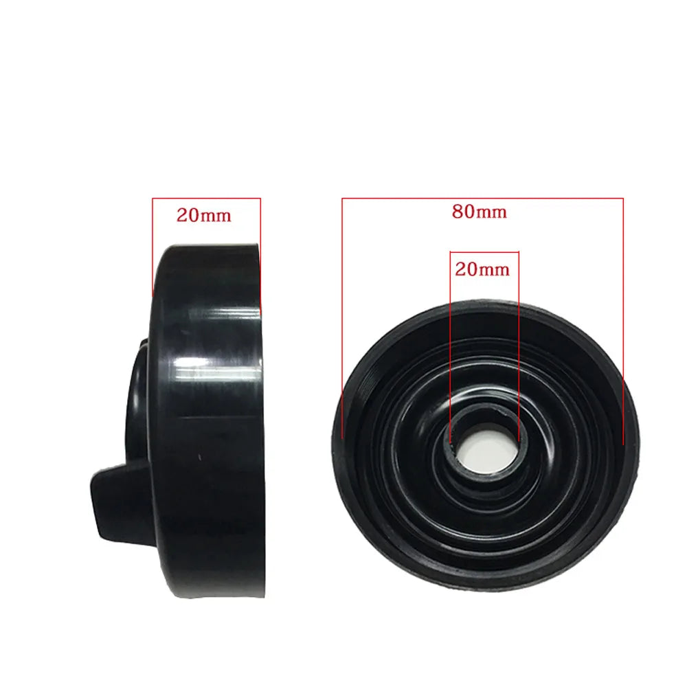 2 Pcs Universal Car Headlight Dust Cover Cap 80MM Soft Rubbe