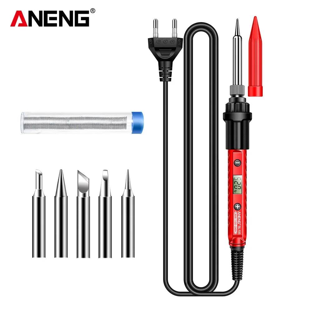 ANENG SL105 Electric Soldering Iron 60W Display Adjustable 180 C 520 C Temperature Professional Portable Welding Repair 220V Kit