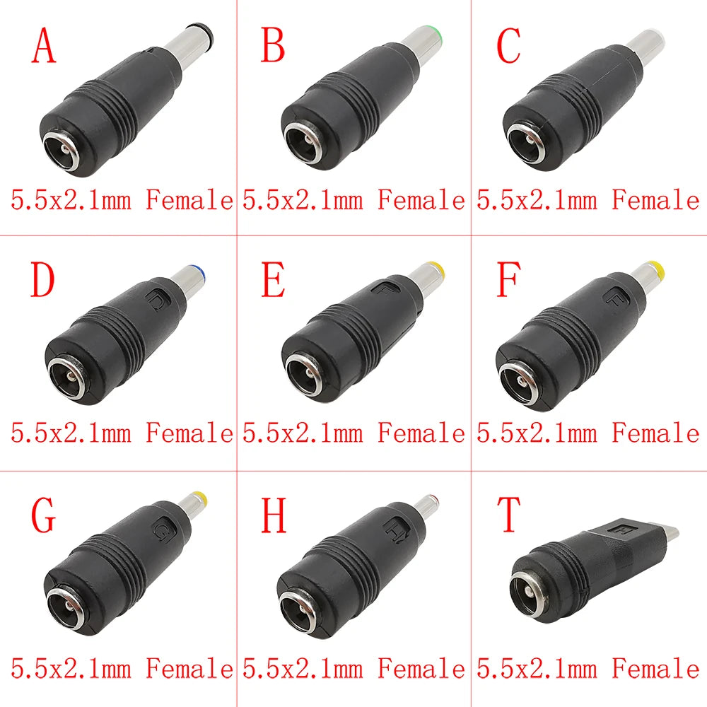 DC Power Male to Female Adapter 6.0x4.4mm 6.3x3.0mm 5.5x2.5m