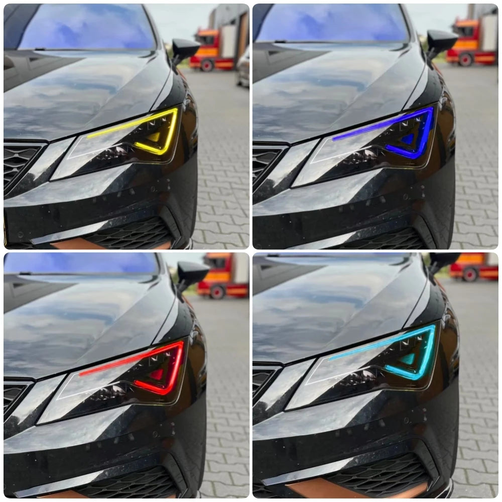 Angel Eyes DRL Boards 5F0941475A 5F0941476A For 2017-2020 Seat Leon LED Headlight Daytime Running Light CSL