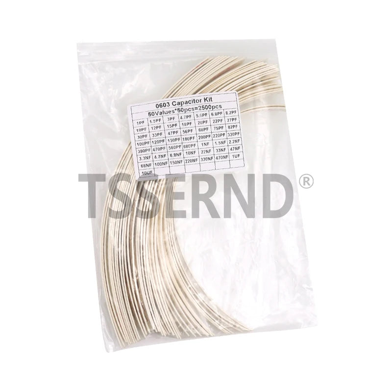 2500pcs 0402 0603 0805 SMD Ceramic Capacitor Assorted Kit 50